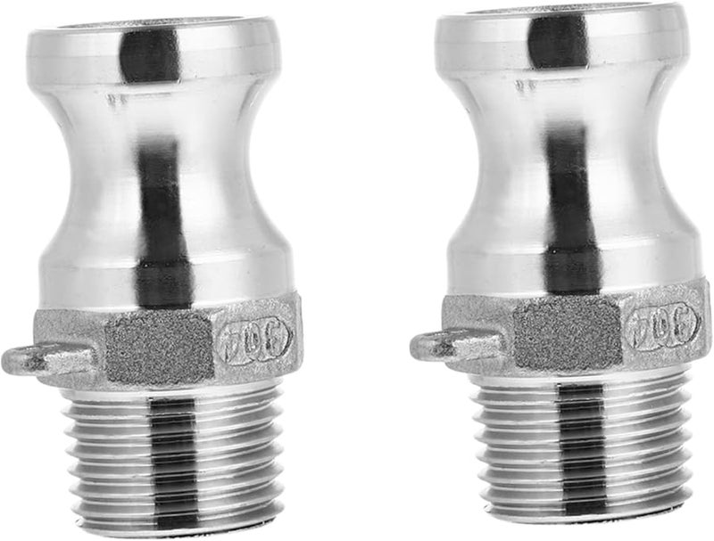 Balacoo 2 Pack Stainless Steel Camlock Hose Fittings Adapter for IBC Tote and Garden - Image 1